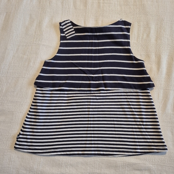 Nautica girls size 6X blue & white stripe tank top, EUC - Picture 3 of 3